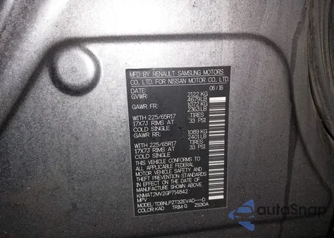 2016 Nissan Rogue S z USA, uszkodzony, nr VIN KNMAT2MV2GP714842